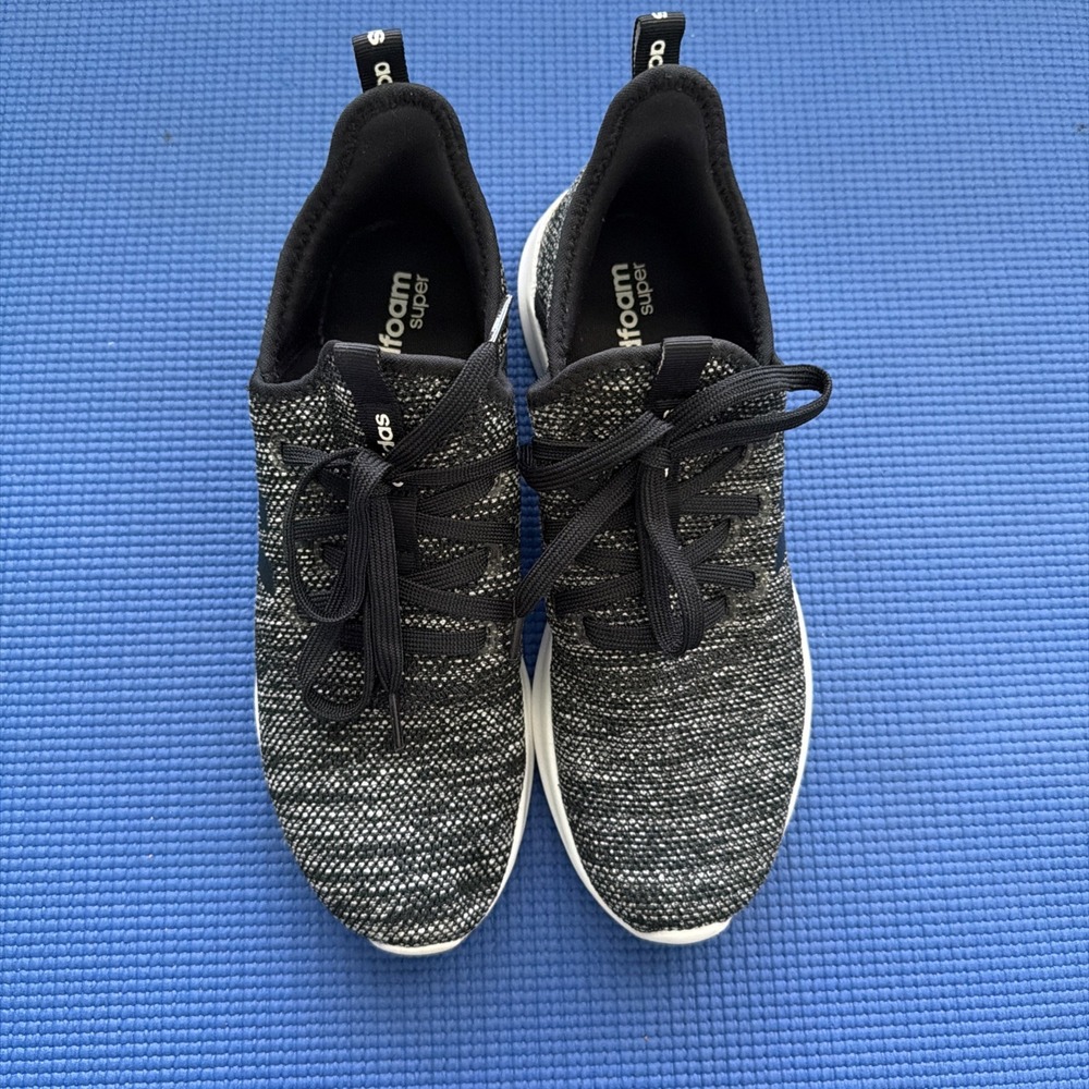 Adidas Cloudfoam Pure Woman's Shoes - Core Black / Cloud White DB0694 Size 9 USA
